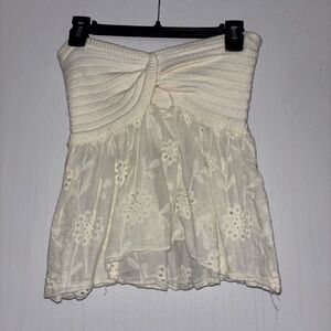 Amazon Cream Lace Detail Tank Top